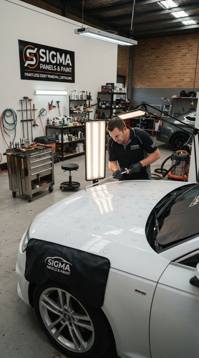Audi A4 Hail Damage Paintless Dent Removal